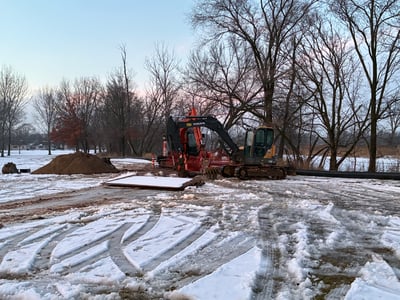 Contractor working on abandonment of the decommissioned East River Interceptor