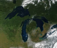 Great Lakes from Space High Res