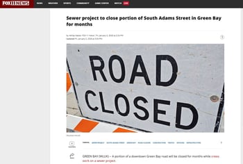 Fox 11 featured DIRP Construction Updates on 1.2.2026