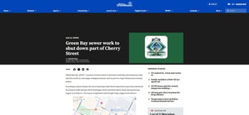 NEWs coverage on the temporary road closures of NEW Water's Downtown Interceptors Renewal Project