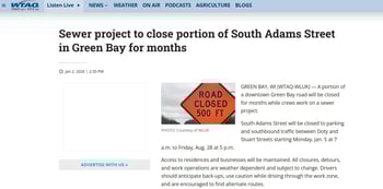 WTAQ featured DIRP Construction Updates on 1.2.2026