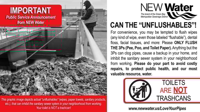Can the "Unflushables" PSA
