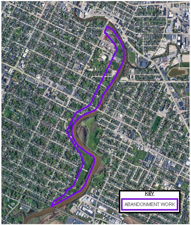 Downtown Interceptors Renewal Project Construction Map - ERI