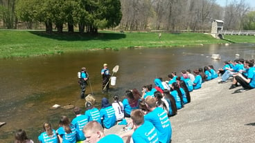 2015 Silver Creek Students Monitoring -  Fish Shocking