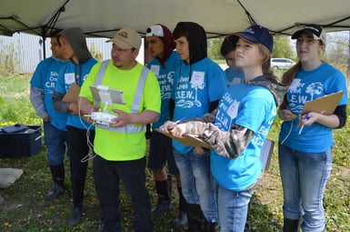 2017 Silver Creek Student Monitoring learning about drone technology