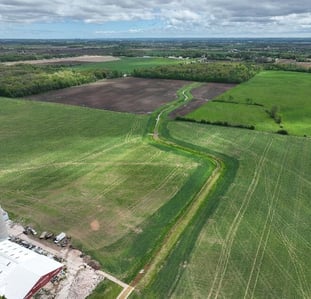 Two-stage ditch with harvestable buffers.