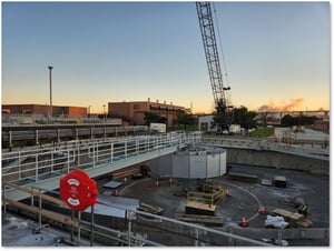 image of construction on clarifier project
