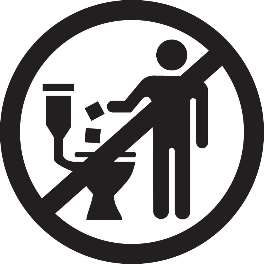 Your Toilet is NOT a Trashcan Graphic