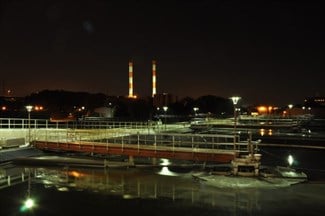 Clarifiers at Night in the 2000