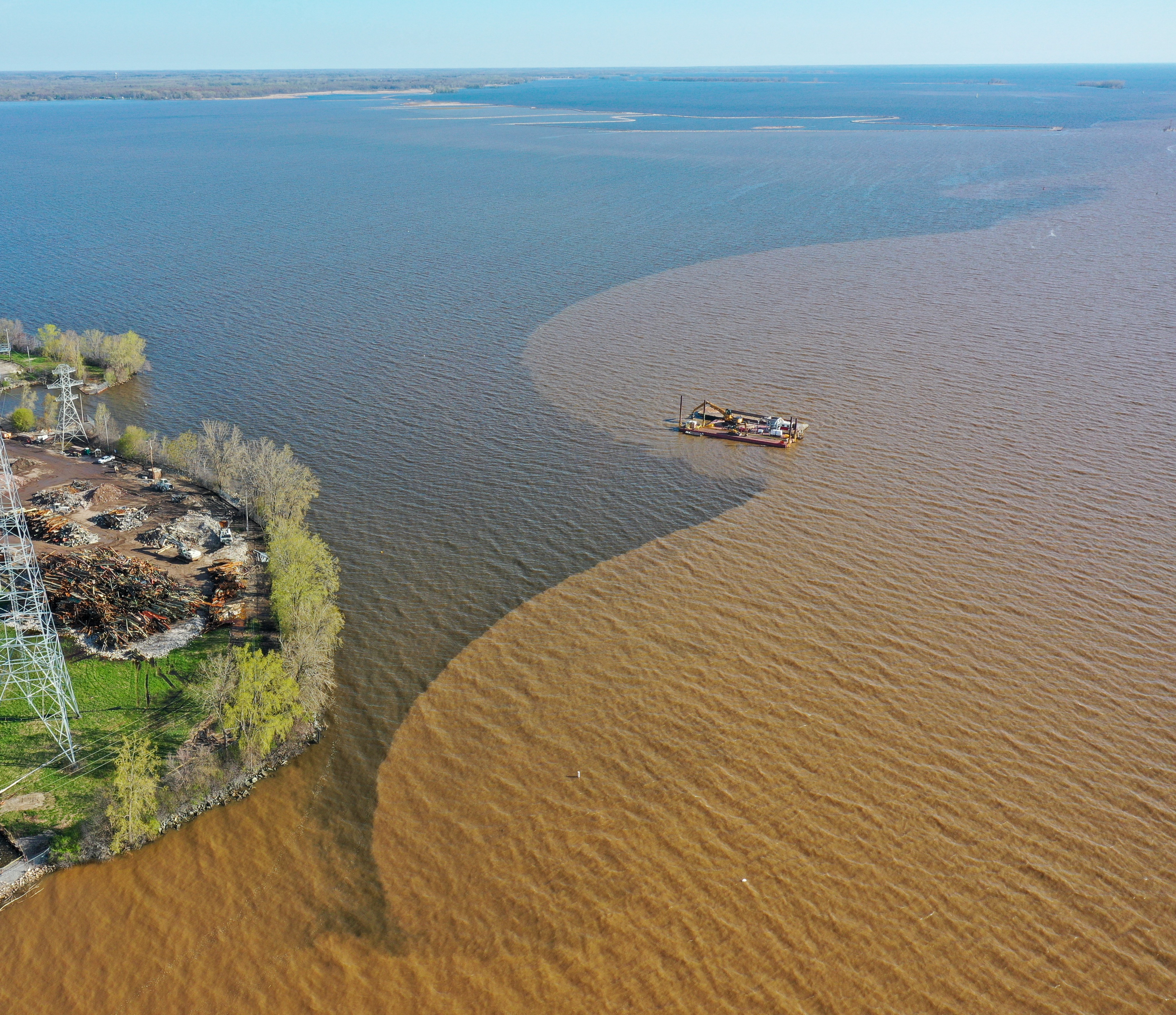 Sediment runoff into the Bay of Green Bay