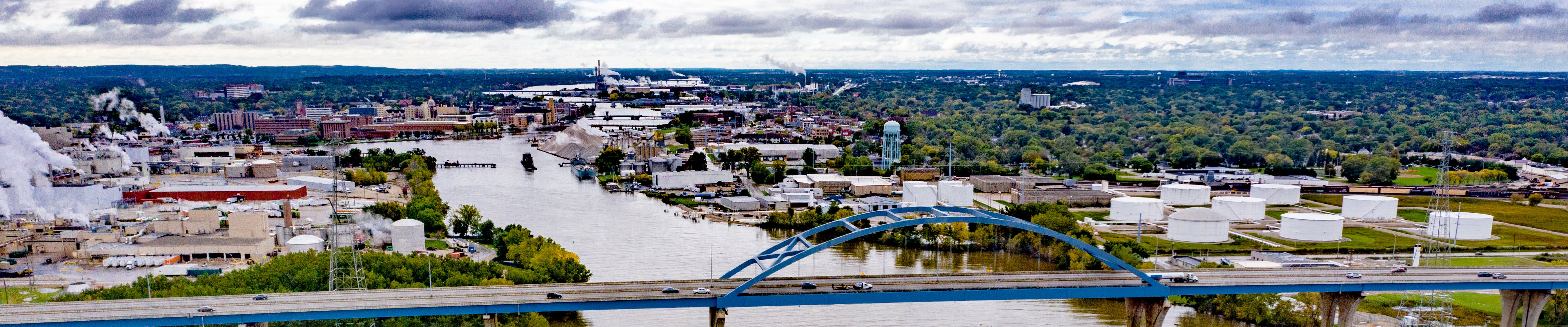 Aerial View of the Greater Green Bay Area